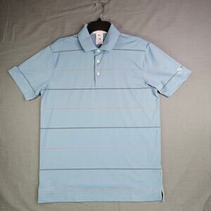 Puma x Arnold Palmer Outdoor Golf Polo Blue/Pink Stripe Men's Size Medium